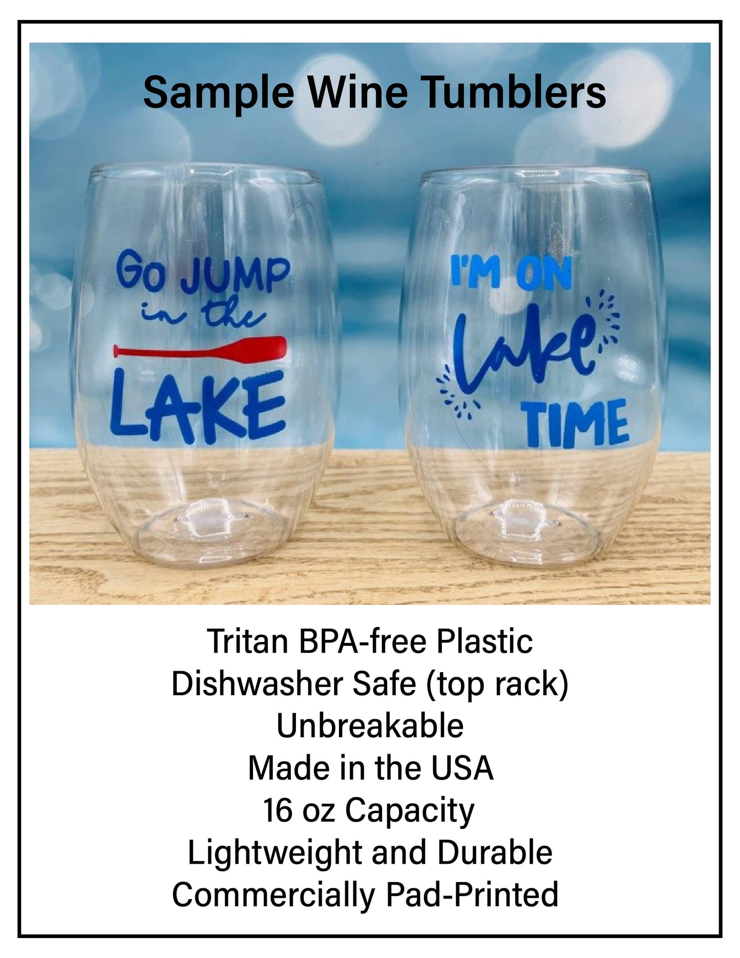 Wine-Oh! - OYSTERS METALLIC Tritan Unbreakable Stemless Wine Tumblers
