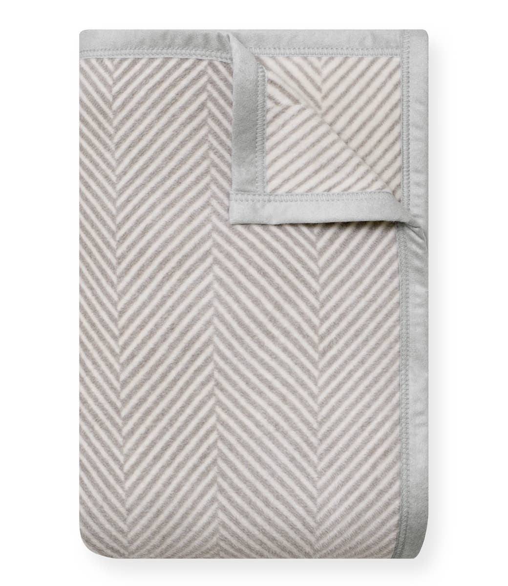 Chappy Wrap - Harborview Herringbone Light Grey Blanket