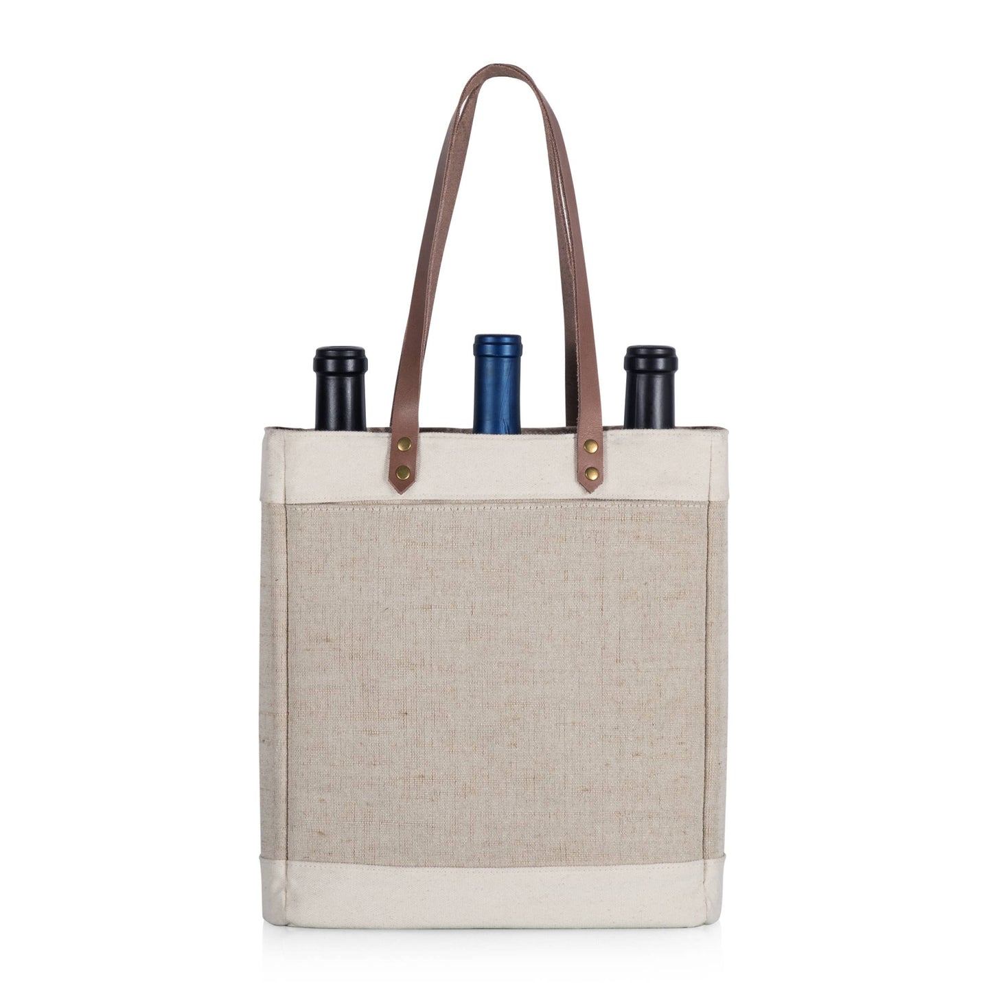 Picnic Time Family of Brands - Pinot Jute 3 Bottle Insulated Wine Bag