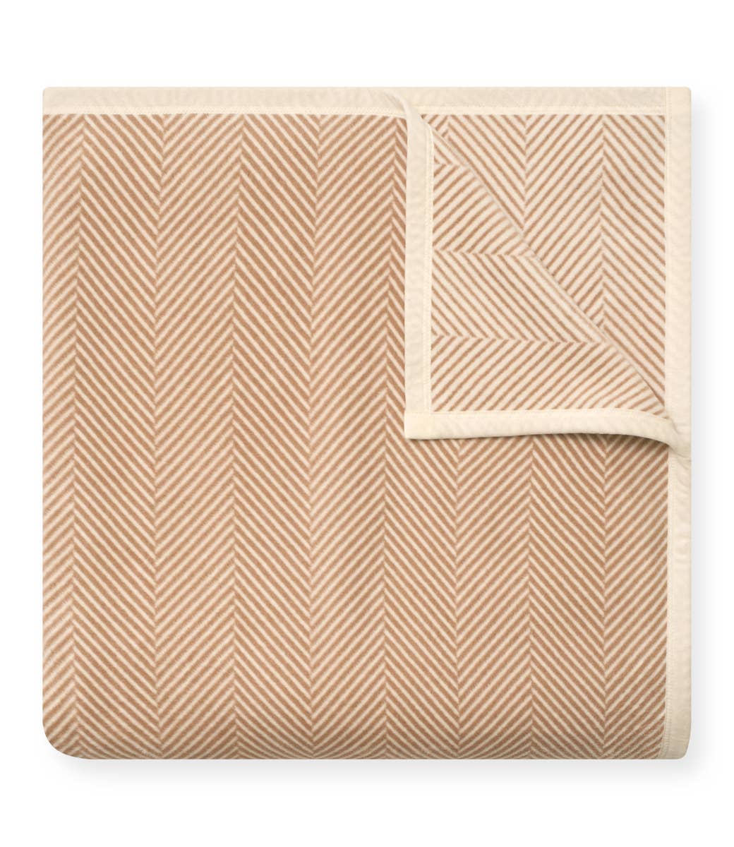 ChappyWrap - Harborview Herringbone Tan Blanket
