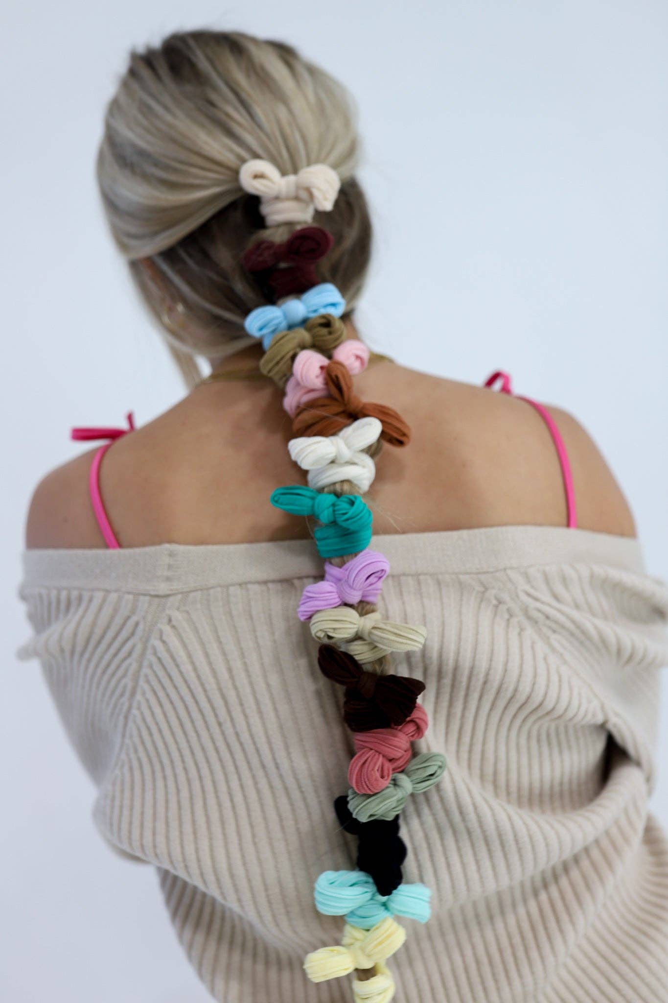 KAXI - Nylon Bow Slick Back Hair Ties