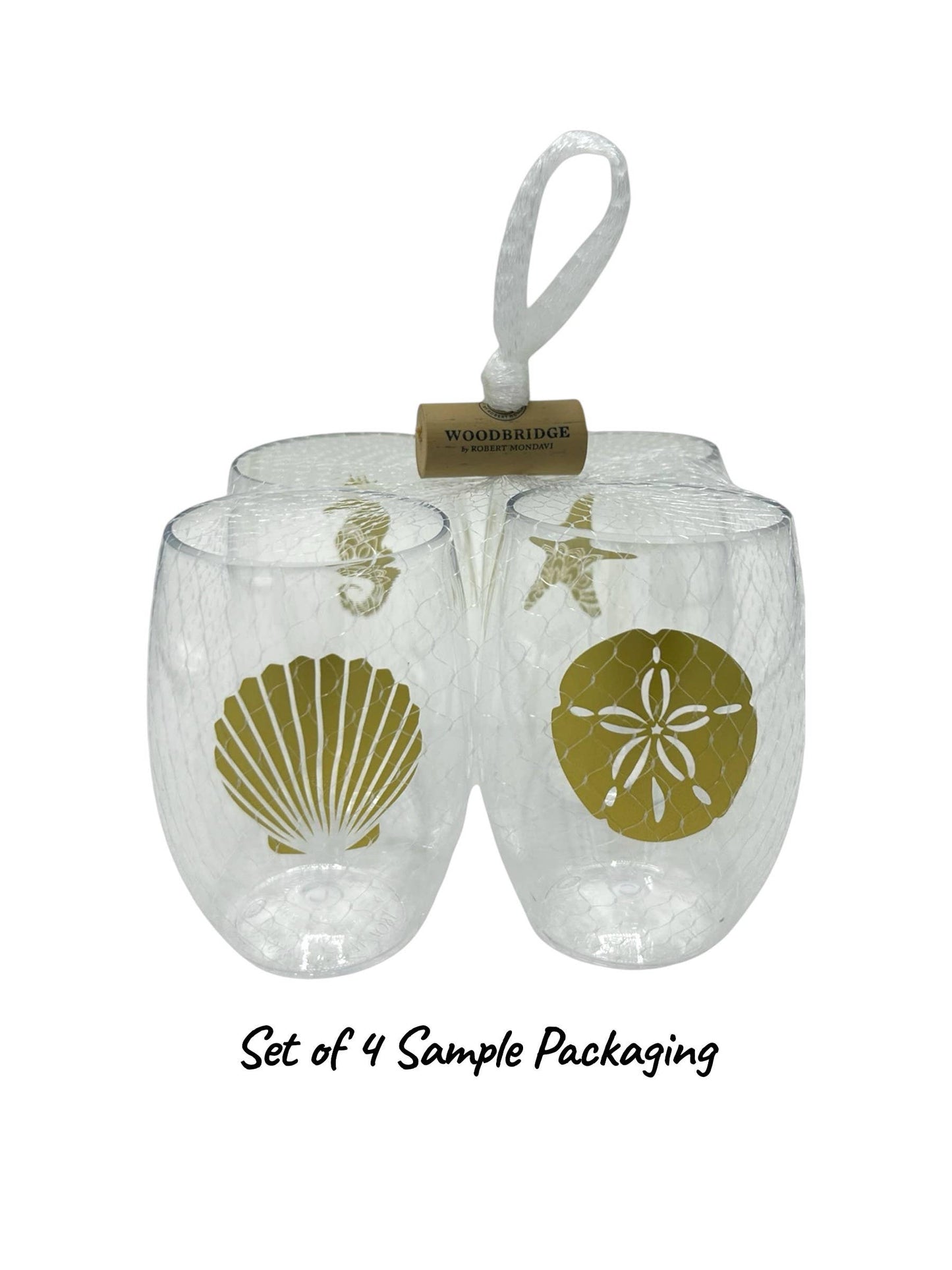 BEACH LIFE Stemless Tritan Plastic 16 oz Wine Tumblers USA