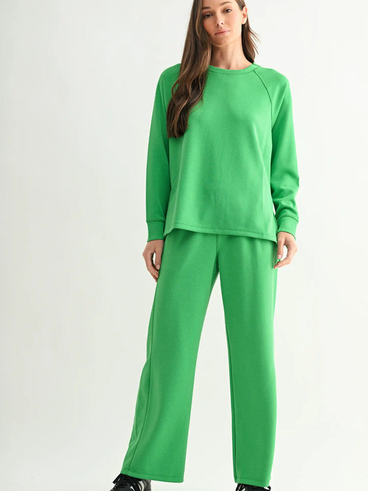 Mono B Comfy Ribbed Raglan Tee