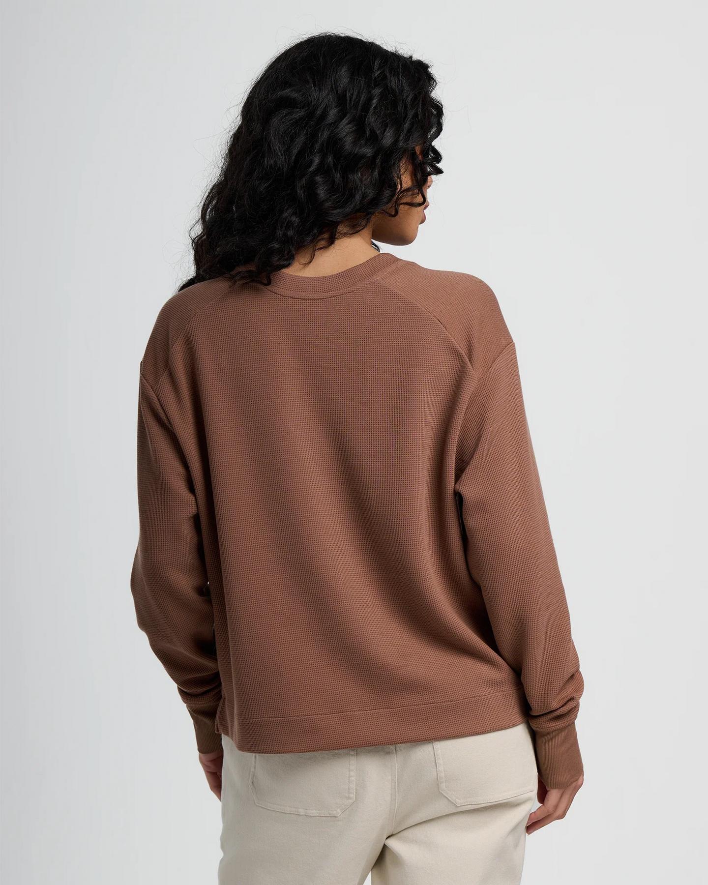 Women's Waffle Long Sleeve Henley