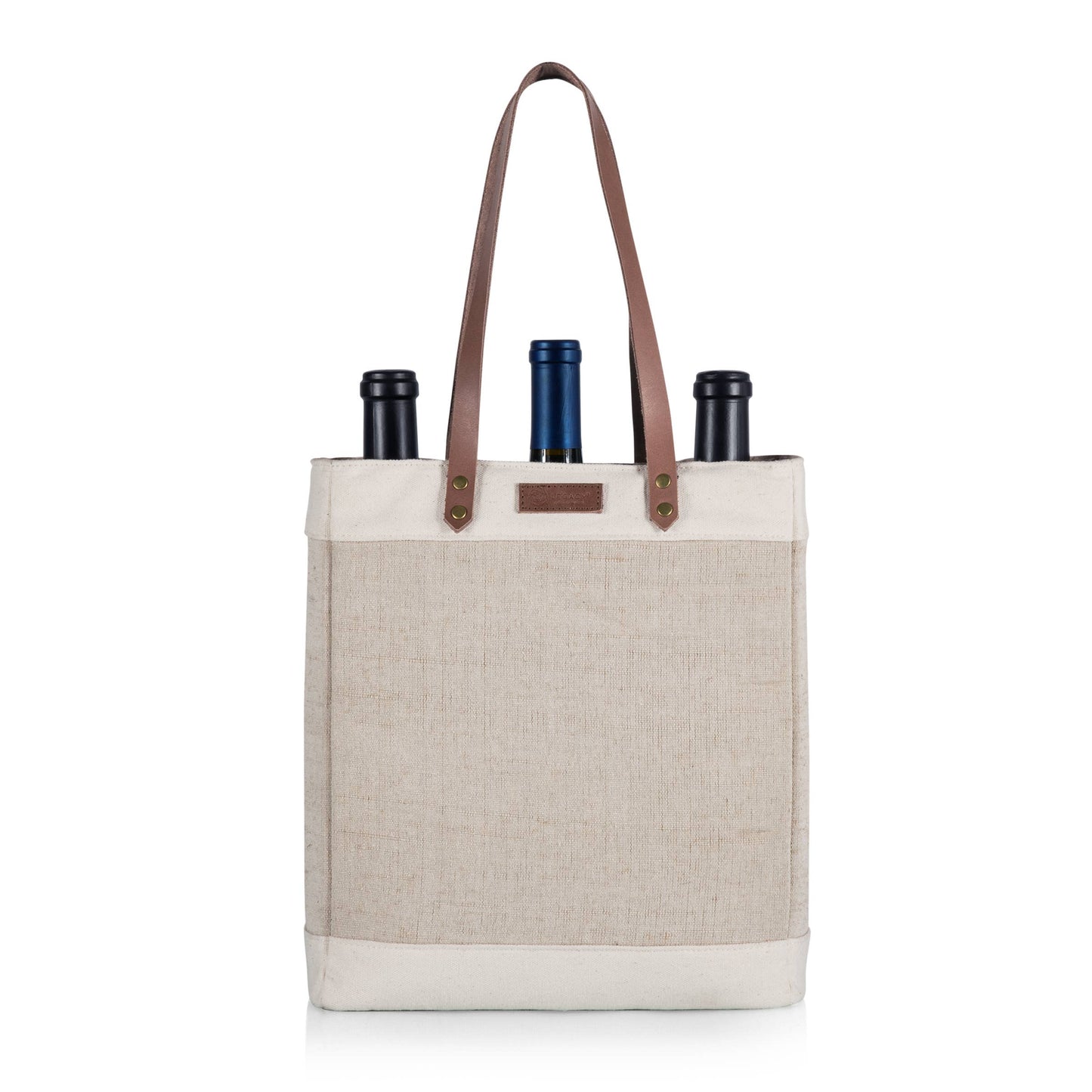 Picnic Time Family of Brands - Pinot Jute 3 Bottle Insulated Wine Bag