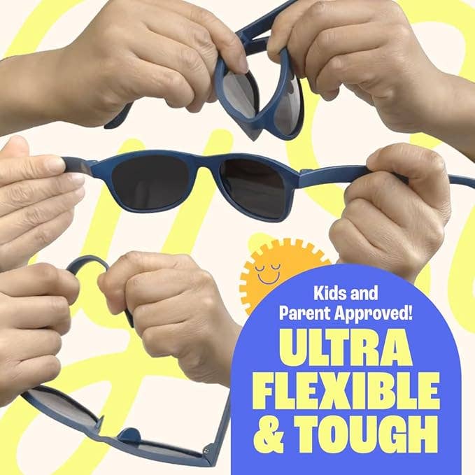 Baby Sunnies - Sky Blue Kids Polarized Sunglasses UV400 Protection 3-8 Age