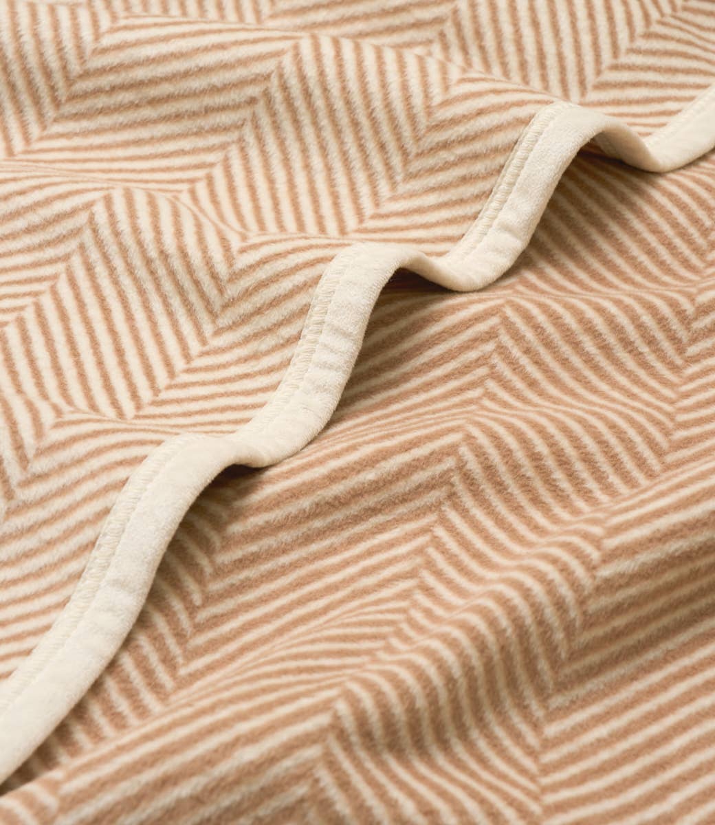 ChappyWrap - Harborview Herringbone Tan Blanket