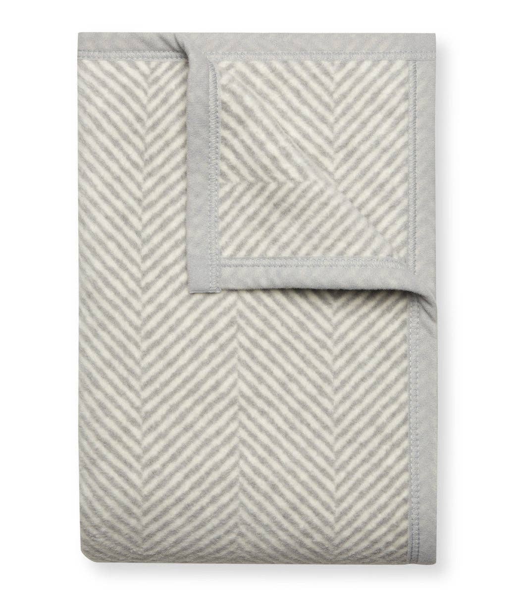 ChappyWrap - Harborview Herringbone Light Grey Blanket