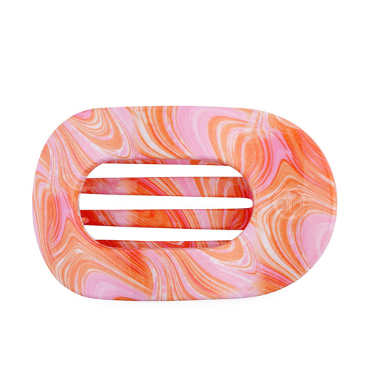 TELETIES - Just Keep Swimming | Large | Flat Round Hair Clip