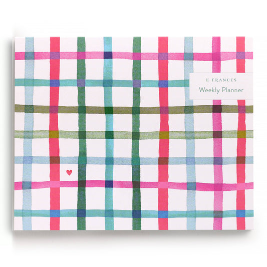 E. Frances Paper - Happy Plaid Covered Weekly Planner