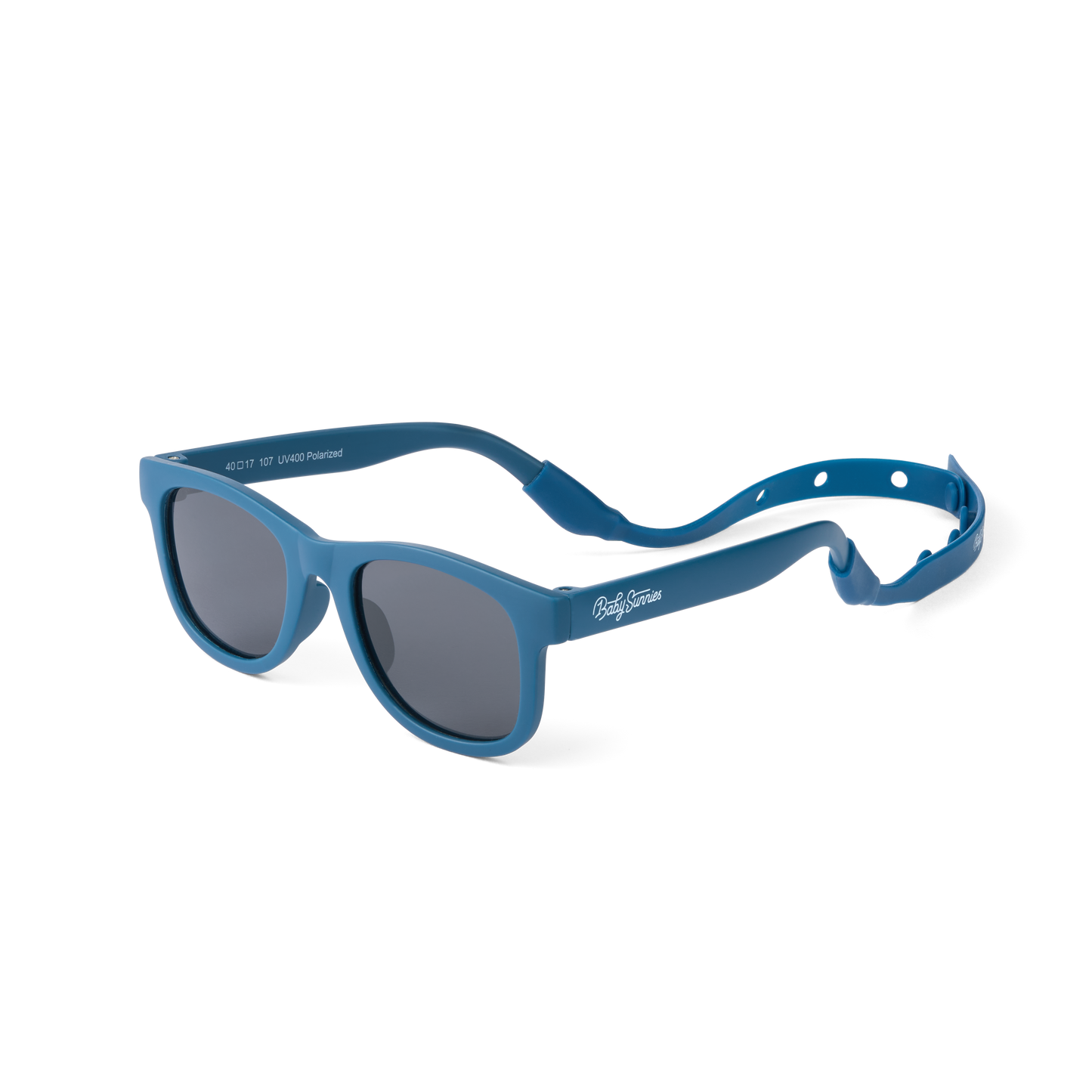 Baby Sunnies - Navy Blue Baby Polarized Sunglasses Strap UV Protection