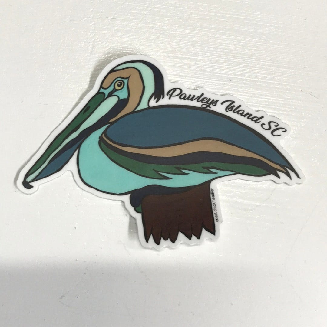 Coastal Chick Vinyl Stickers Pelican Stickers