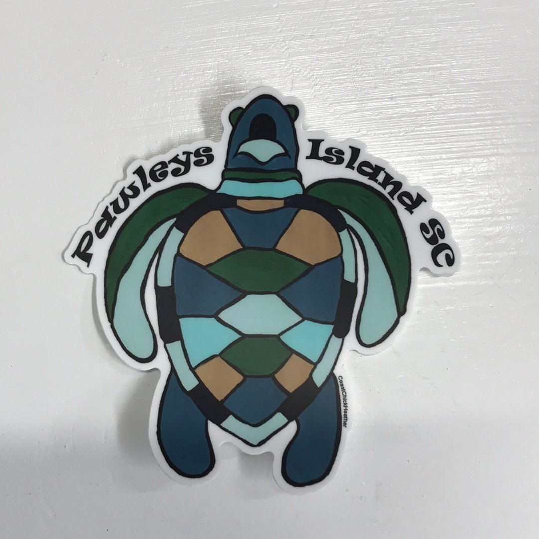 Coastal Chick Vinyl Stickers Sea Turtle Stickers