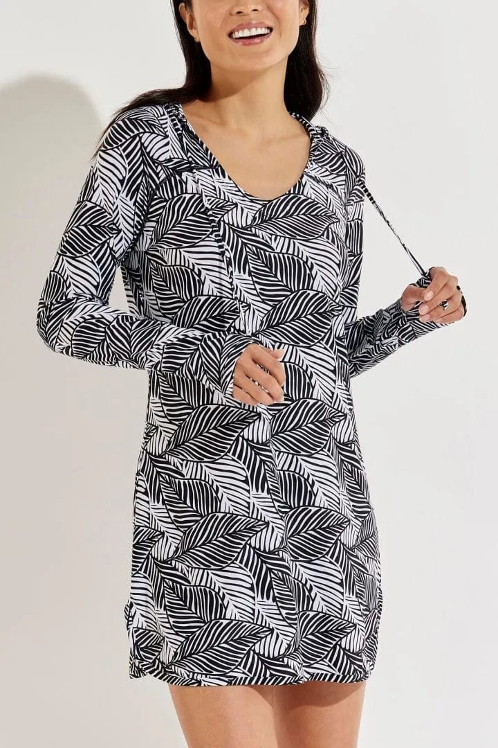 Coolibar Dresses Black Paradise Palm / XS Seacoast Swim Cover-Up Dress