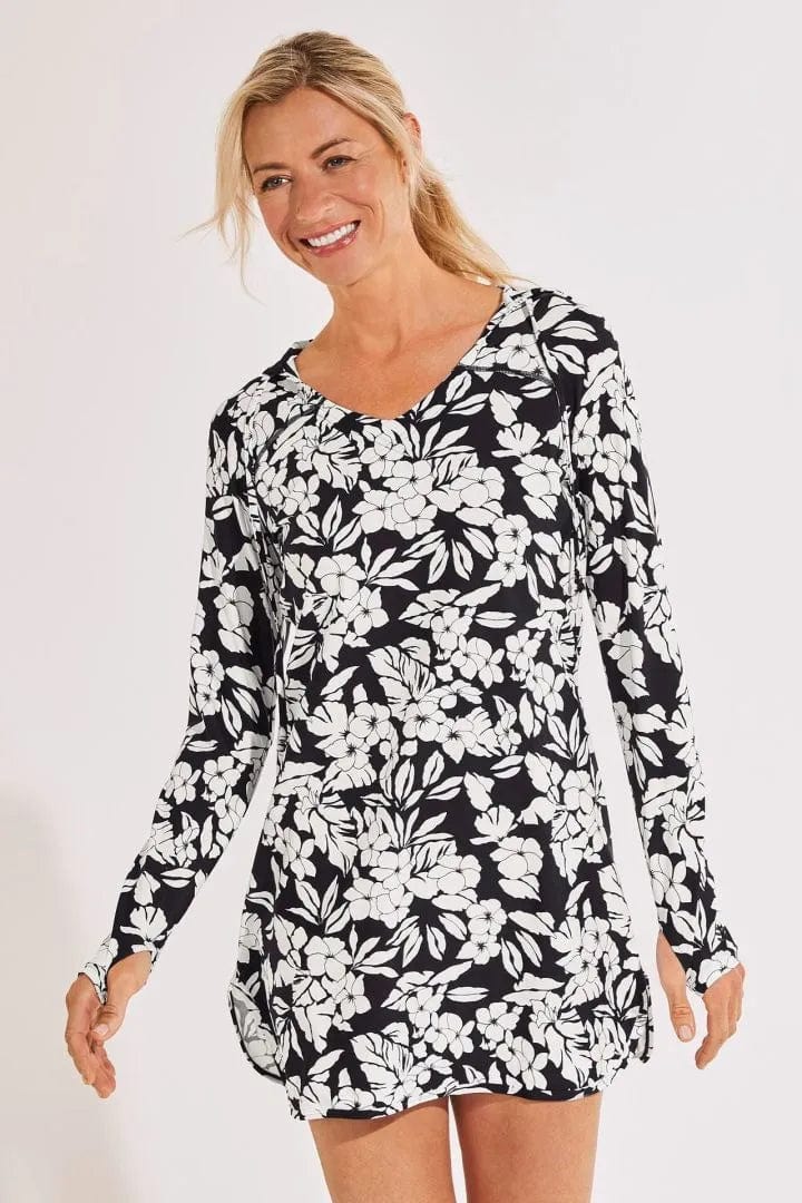 Coolibar Dresses Black/White Vintage Tropical / XS Seacoast Swim Cover-Up Dress