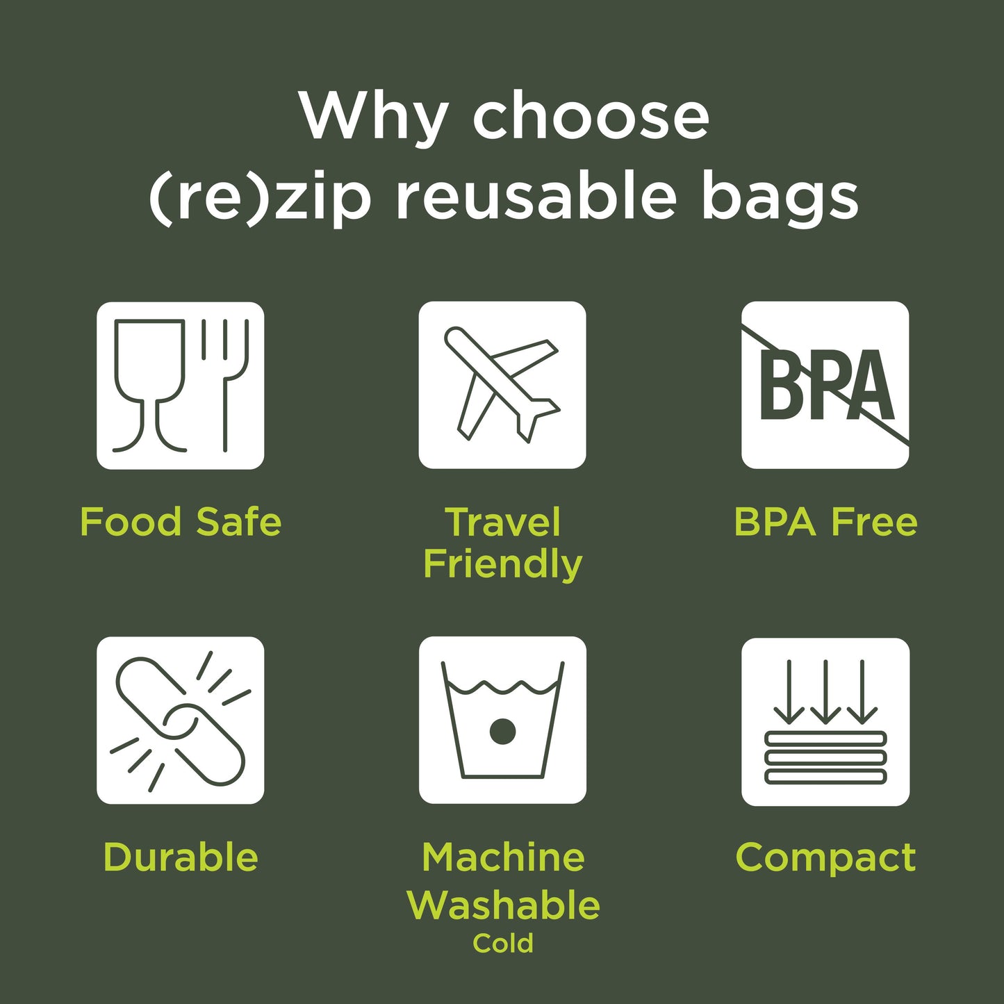 Rezip Co. - Reusable Roll Top Bread & Bagel Bag