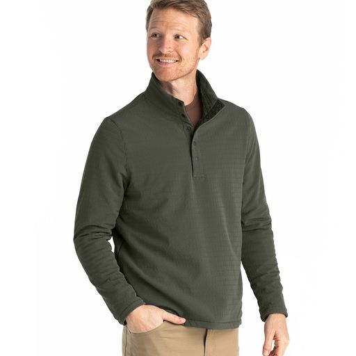 Men's Gridback Fleece Snap Pullover