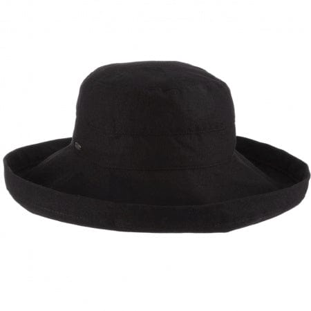 Dorfman Pacific Hats Black Sun Hat UPF 50