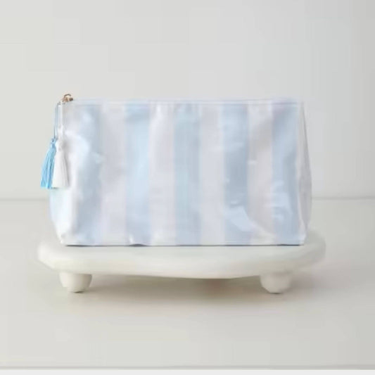 Southern My Sass - Waterproof Cosmetic Case PVC Make up Bag Seaside Stripes