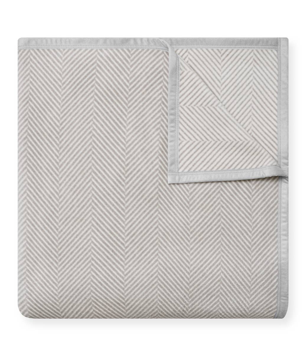 Chappy Wrap - Harborview Herringbone Light Grey Blanket