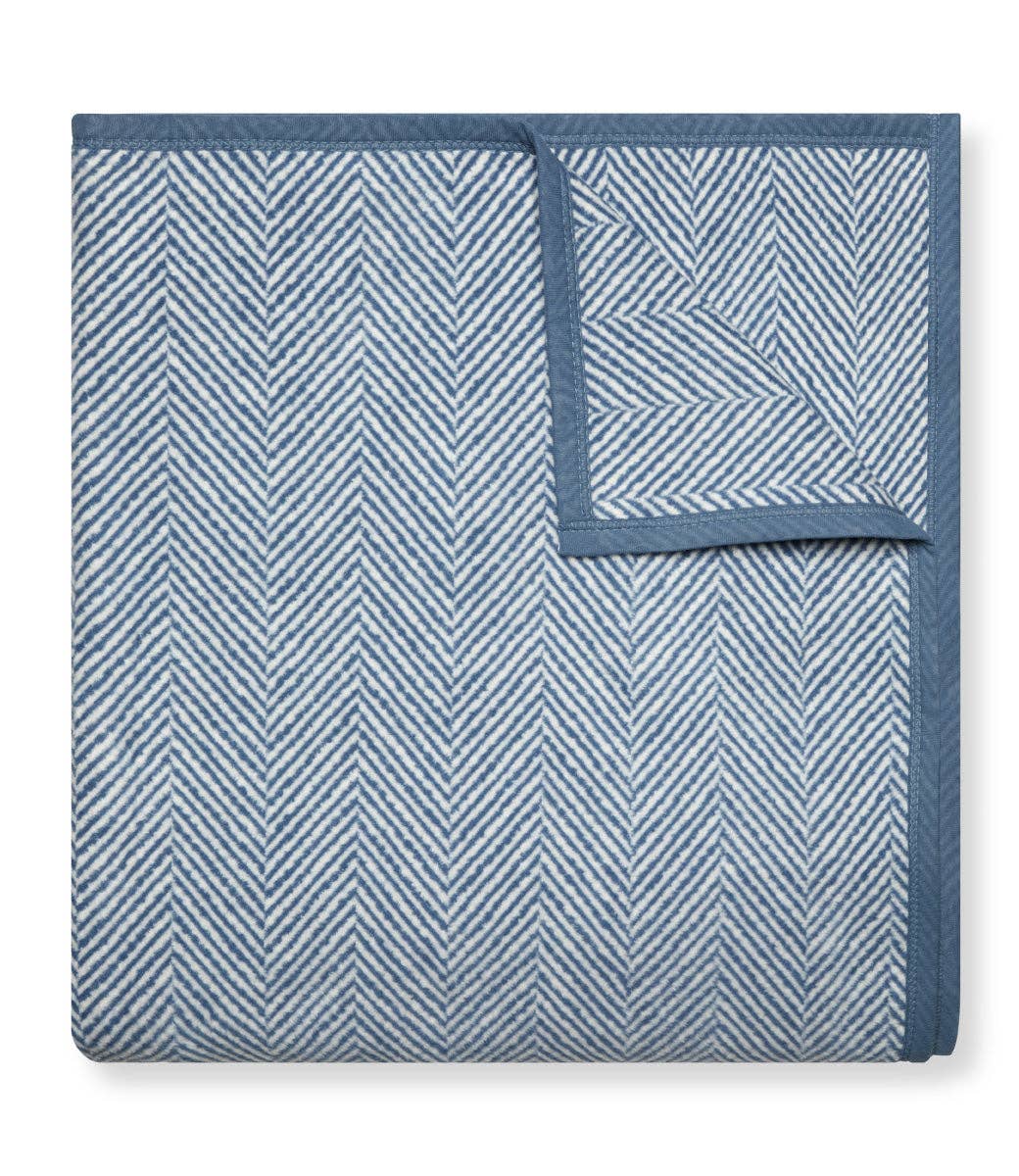 ChappyWrap - Harborview Herringbone Cornflower Blanket
