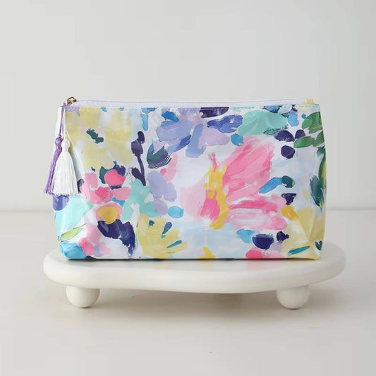 Southern My Sass - Waterproof Cosmetic Case PVC Make up Bag Sunset Meadow