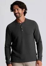 Men's Waffle Long Sleeve Henley