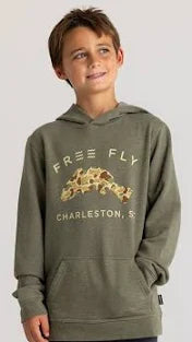 Youth Vintage Camo Redfish Fleece Hoodie