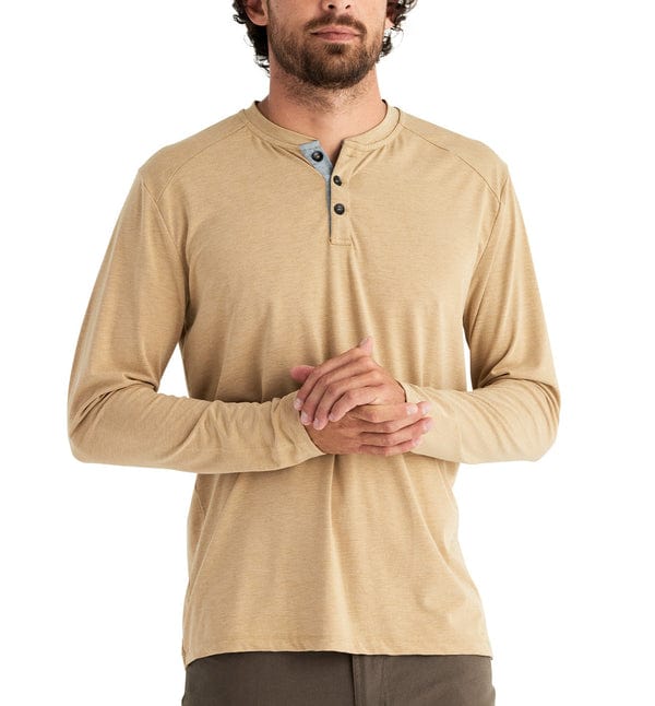 Free Fly Apparel Apparel & Accessories S / Heather Wheat Men's Bamboo Flex Henley