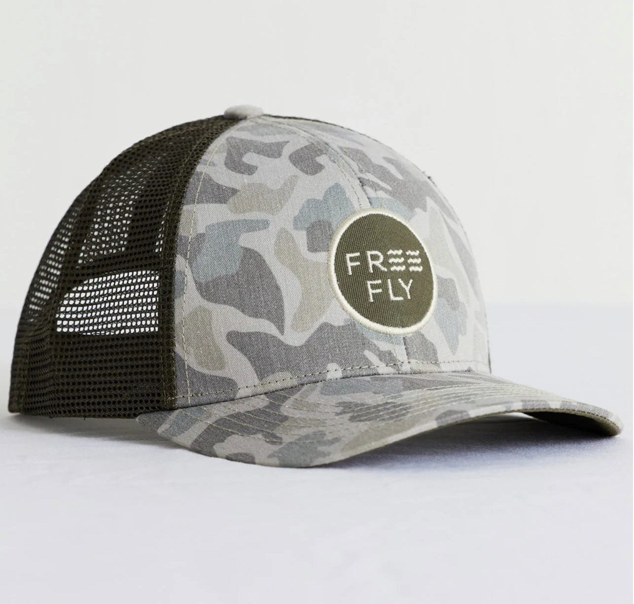 Free Fly Apparel Hats Barrier Island Camo Wave Snapback Water Camo