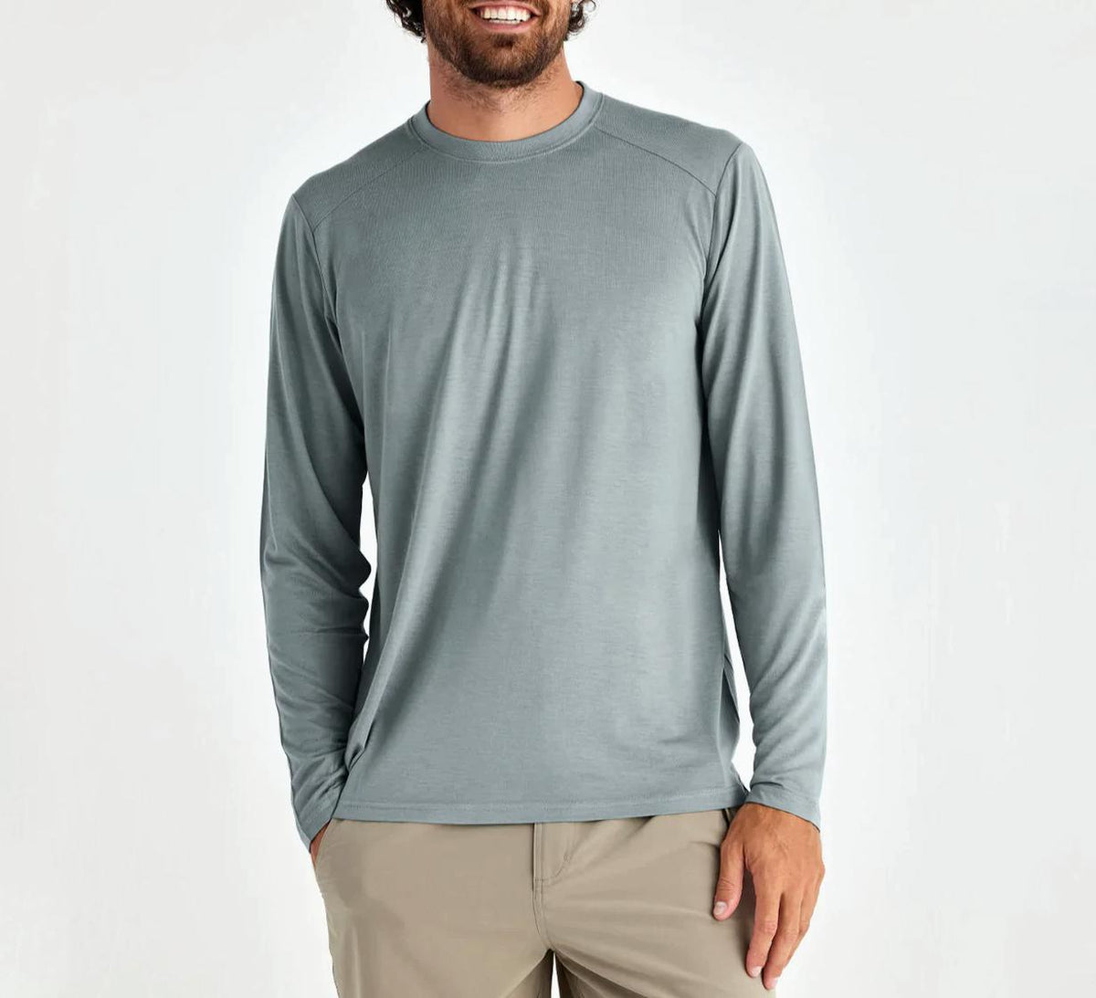 Free Fly Apparel Long Sleeve Slate / S Men's Bamboo Lightweight Long Sleeve