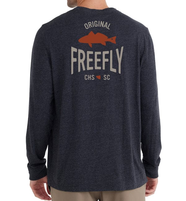 Free Fly Apparel Long Sleeve Heather Charcoal / S Original Red Long Sleeve