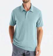 Free Fly Apparel Polos Heather Mineral / S Free Fly Men's Bamboo Flex Polo