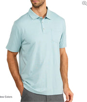 Free Fly Apparel Polos Flats Blue / S Men's Bamboo Heritage Polo