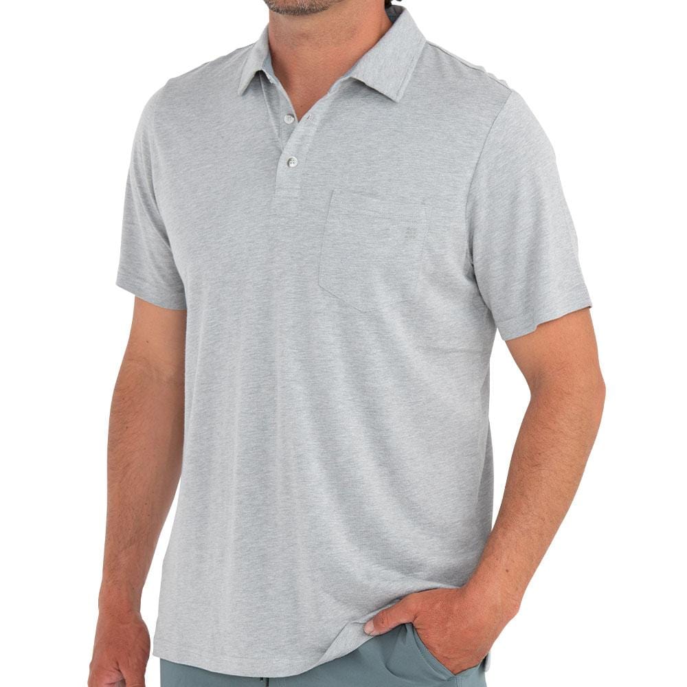 Free Fly Apparel Polos Light Heather Grey / S Men's Bamboo Heritage Polo
