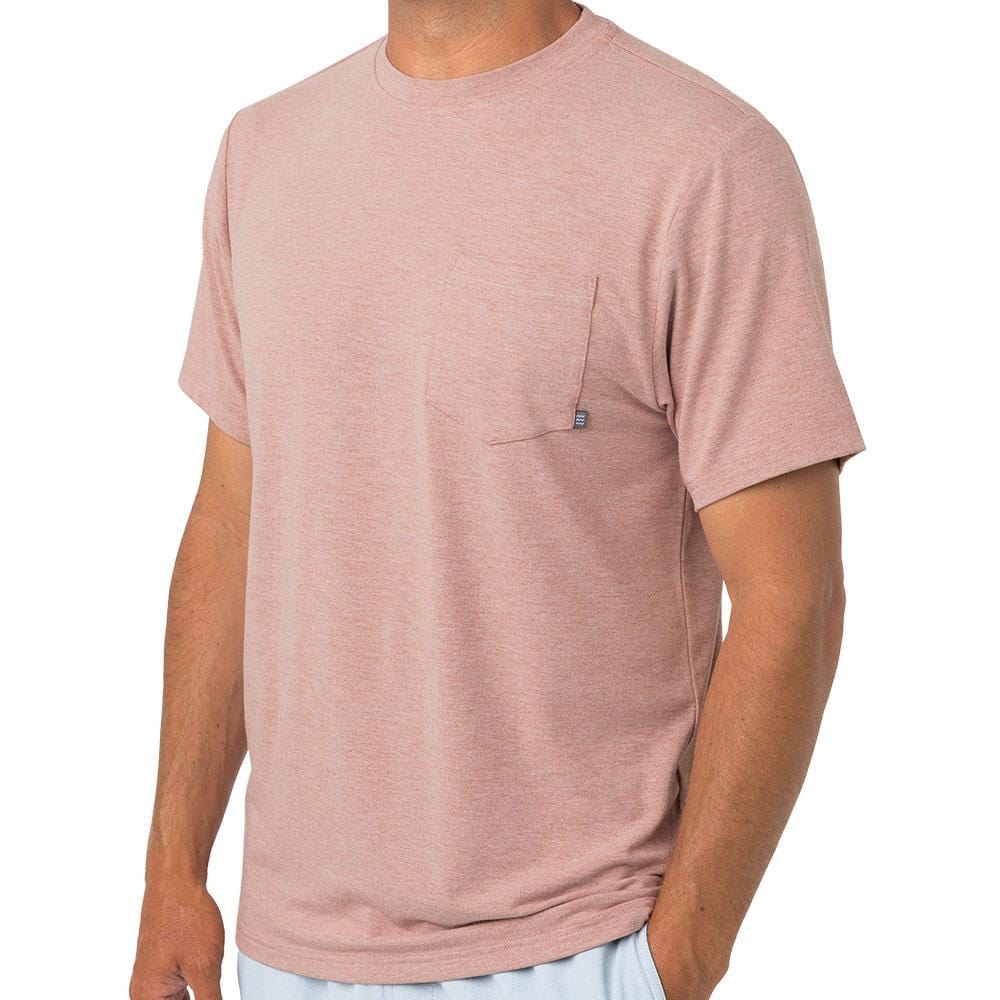 Free Fly Apparel T Shirts Heather Adobe Red / S Men's Bamboo Flex Pocket Tee