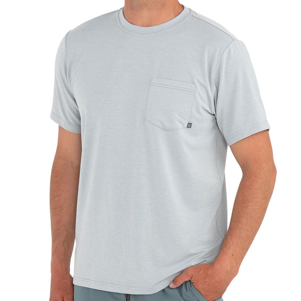Free Fly Apparel T Shirts Heather Aspen Grey / S Men's Bamboo Flex Pocket Tee