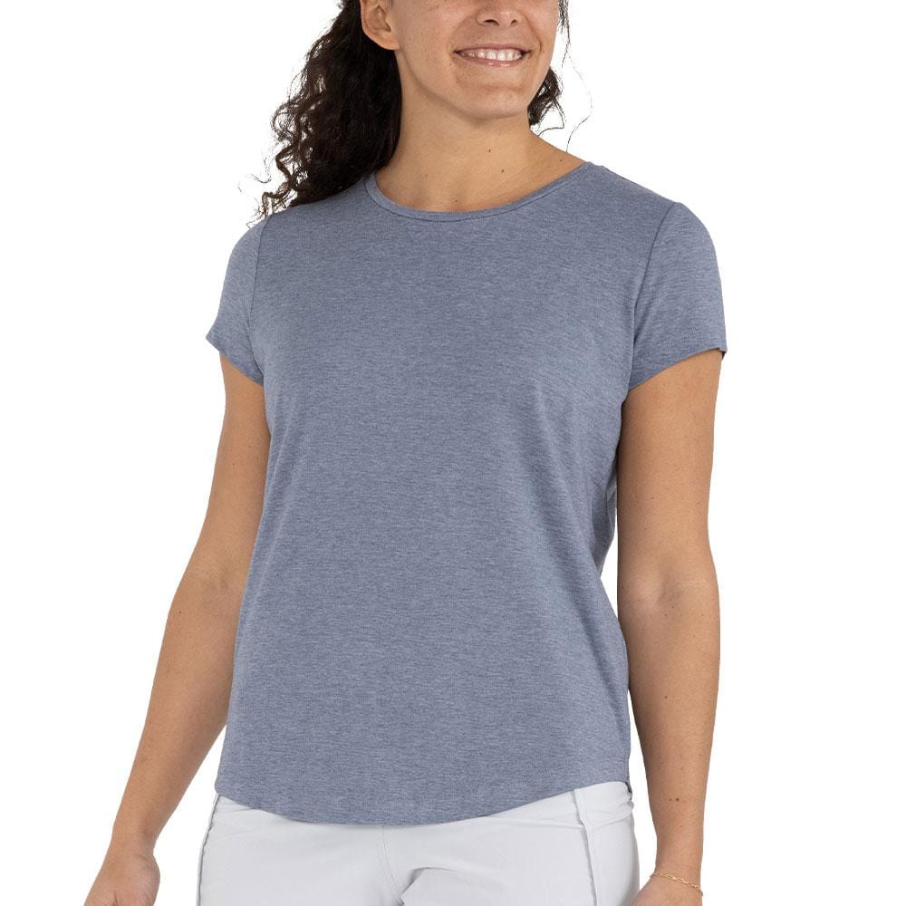 Free Fly Apparel T Shirts Heather Stonewash / XS Women's Bamboo Current Tee