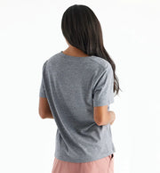 Free Fly Apparel T Shirts Women's Bamboo Heritage V Neck Tee