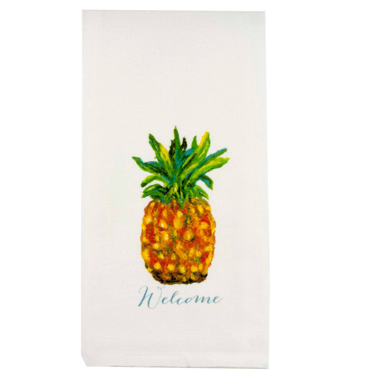 French Graffiti Pineapple Welcome Dishtowel