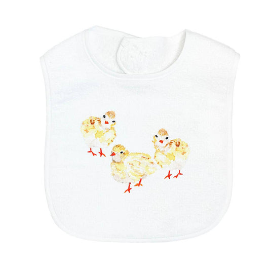 French Graffiti Three Baby Chicks Bib