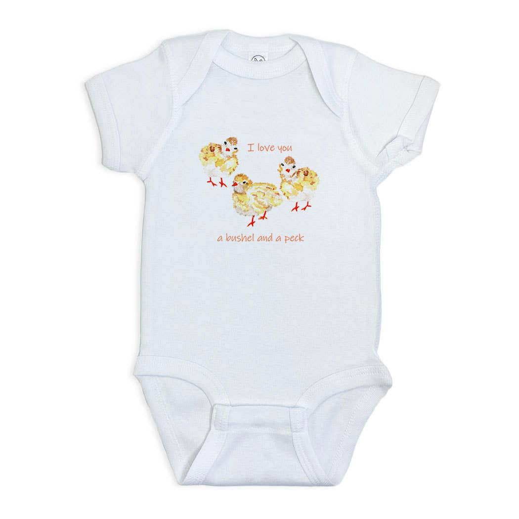 French Graffiti Three Baby Chicks with Quote Onesie