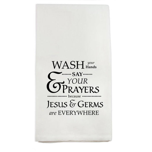 French Graffiti Wash Your Hands Dishtowel