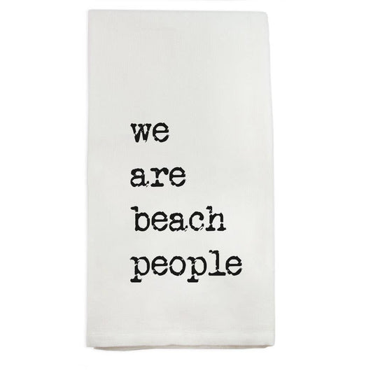 French Graffiti We Are Beach People Dishtowel