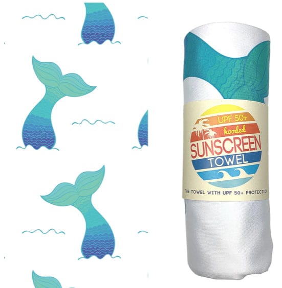 Luv Bug Co Beach Towels Hooded / Mermaid UPF 50+ Sunscreen Hooded Towels