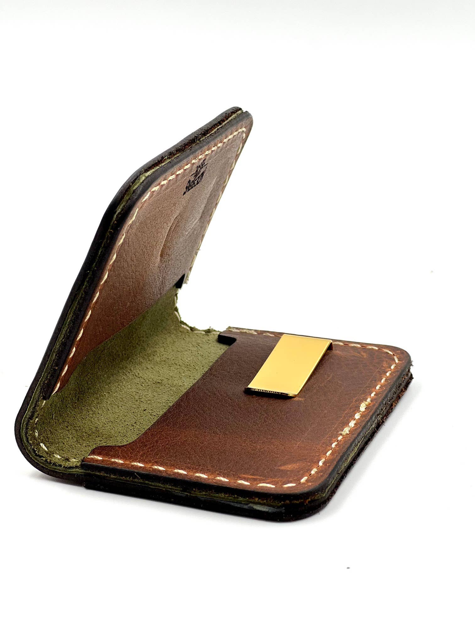 NDesigns Leather Accessory NDesigns Leather - Thin Green Line Leather Wallet