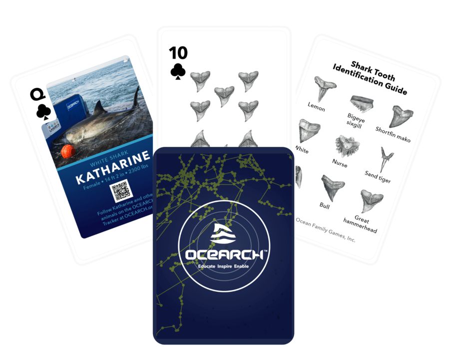 Ocean Family Games Playing Cards OCEARCH Shark Playing Cards