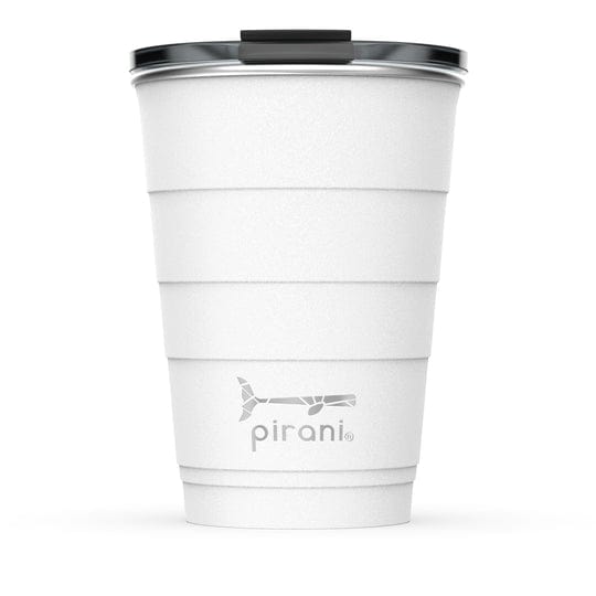 Pirani Drinkware White Pirani 16oz. Stainless Steel Insulated Tumbler