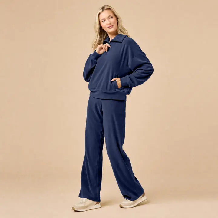 Softies 1/4 Zip with Wide Pant