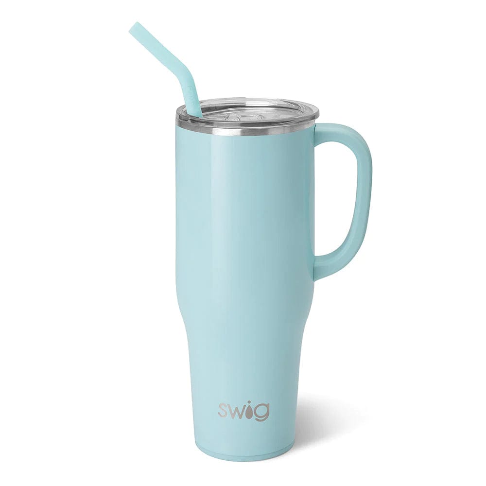 Swig Drinkware Shimmer Aqua Swig Mega Mug 40oz